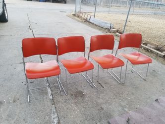David Rowland 40/4 metal stackable chairs