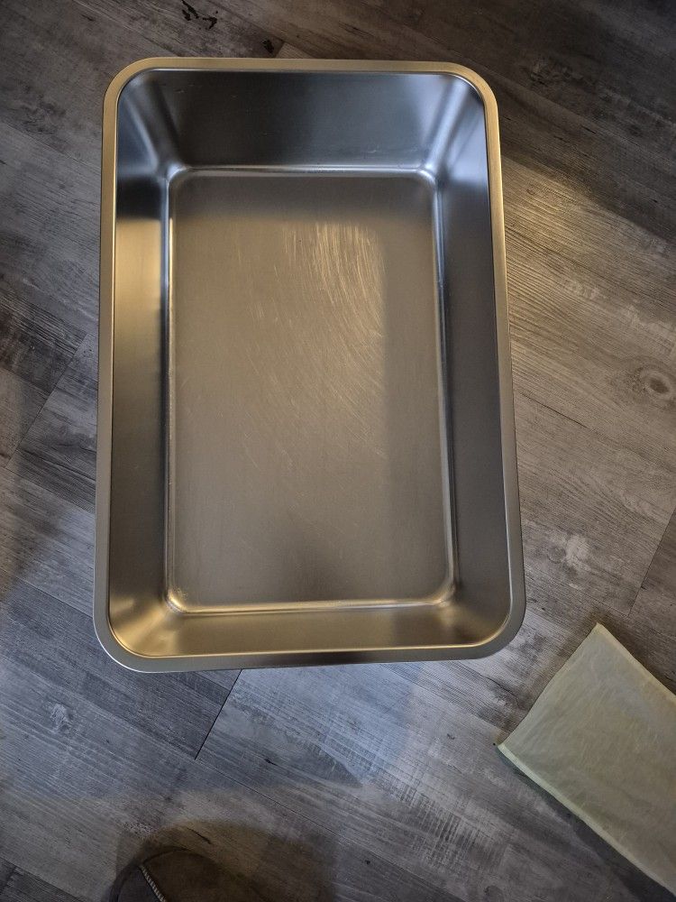 Large STAINLESS STEEL Litter BOX