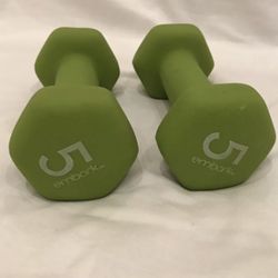 Embark Pair of 5 Lb Dumbbells (10 lb Total) Neoprene Hand Weights Rarely Used