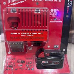 Milwaukee New Kit Battery 5ah And Charger Nuevos 