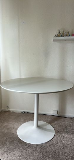White CB2 round table