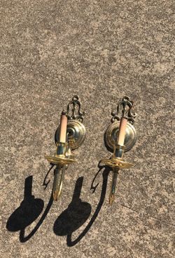 Brass wall sconces