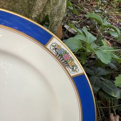 (6) Lennox  Meadowbrook Blue Dinner Plates