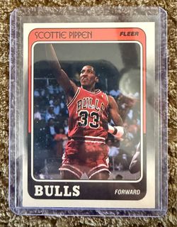 Fleer 1988-89 Basketball Scottie Pippen Rookie #20 Bulls Name Error “Pippin” Back