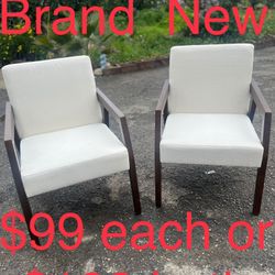 Accent Chairs $99 Each Wooden Arms 