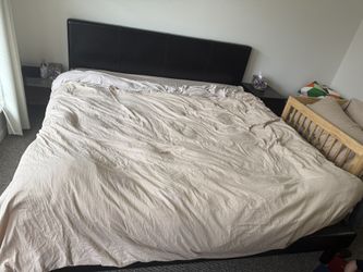 King Sized Bed Frame with 10 inch Gel Memory Foam Mattress