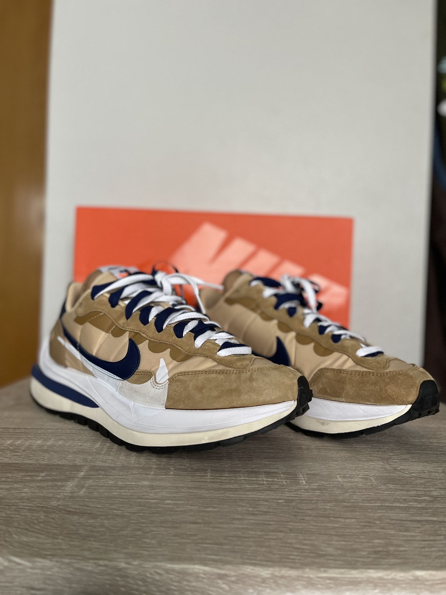 Nike Sacai Vaporwaffle Sesame Blue Void Size 13 for Sale in