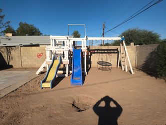 2 slide swing set