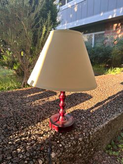 Small Table Lamp with Cream Shade