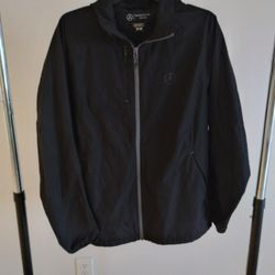 Mercedes Benz Full Zip Hoodie Pullover Shirt Men's Small Long Sleeve Black 

