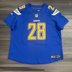 Nike Melvin Gordon #28 Los Angeles Chargers NFL Home Stitched Jersey Women’s XL