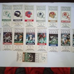 Chicago Bears Ticket Stubs 1987 & 1988