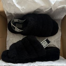Black Ugg Sandals Size 8