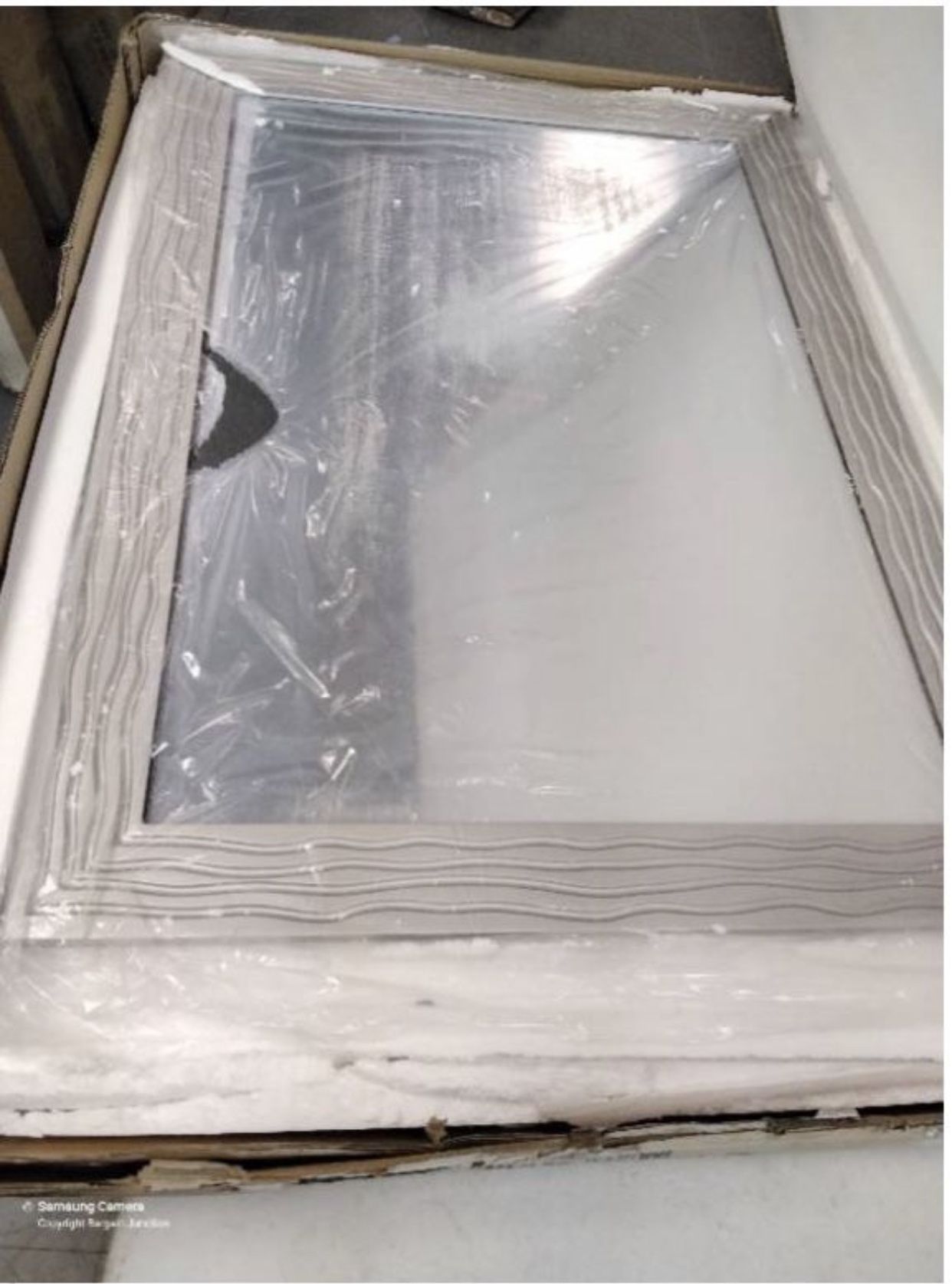 Large framed mirror