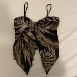 Leaf Print Top Size S
