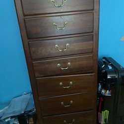 Antique Tall Dresser & 2 Nightstands