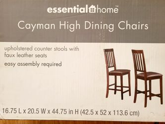 Two New High Dining Chairs