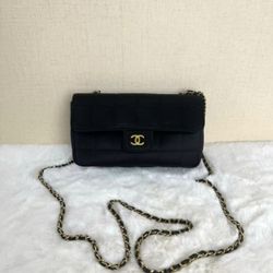 Chanel CF Black and Gold Chain Bag
