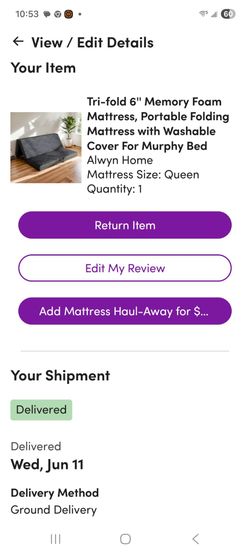 Queen Tri Fold Mattress
