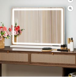 Vanity Mirror With Lights, LED Makeup Mirror With Dimmable 3 Color Modes, Touch Screen Control 19x22