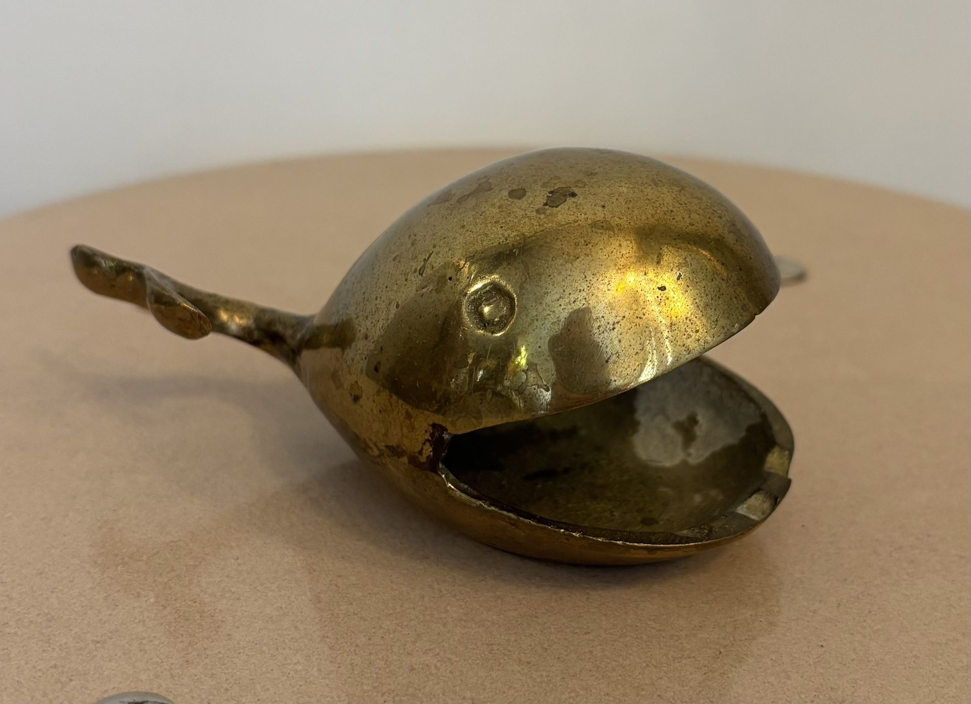 Brass Whale Ashtray