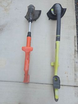 RYOBI AND BLACK DECKER 2 BATTERY TRIMMERS WEED EATERS