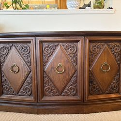 Oak Carved Buffet 