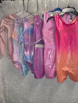 Girls Gymnastics Leotards Lot of 5 Size 7-8