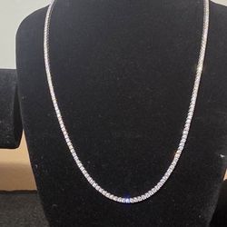 14k Lab Diamond Tennis Necklace 