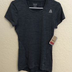 Brand New - Reebok Heather Gray Slim Training Top