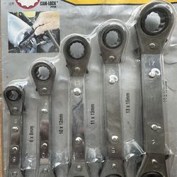 Thorsen 5 piece metric reversible ratcheting box wrench set