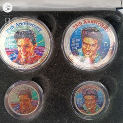 Elvis Presley 25th Anniversary Colorized Commemorative Coin Set