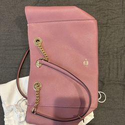 Pink Turnlock Chain Tote 27 Coach Purse 