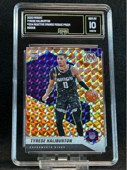 2020 Mosaic 💥 Tyrese Haliburton 💥 Reactive Orange Mosaic Prizm Rookie GMA 10 💎 Mint - Indiana Pacers