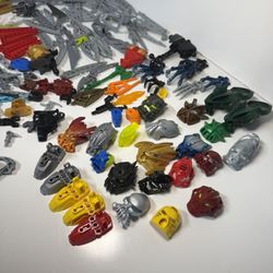 Lego Bionicle Mask Lot, Weapons And More! Please See Pictures