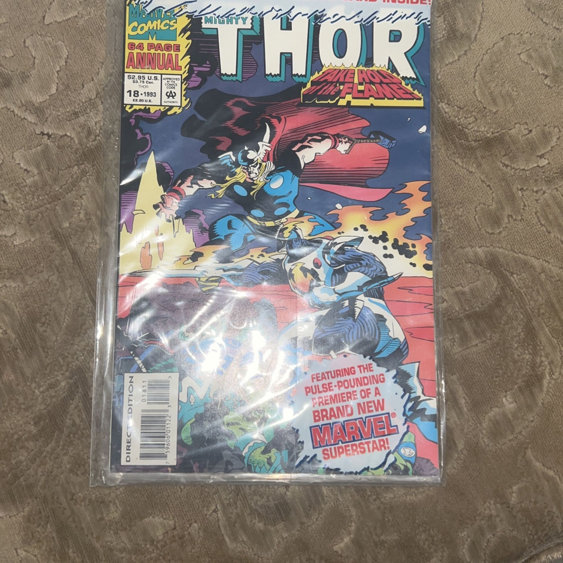 The Mighty Thor Comic Book With Trading Card