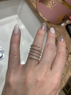 White gold with diamonds ring