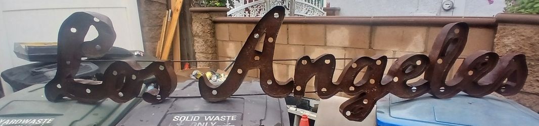 Los Angeles Metal Marquee Sign