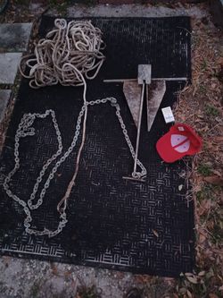 Boat Anchor With Chain and Rope SOUTH TAMPA