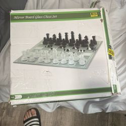 Glass Chess Board All Pieces Included