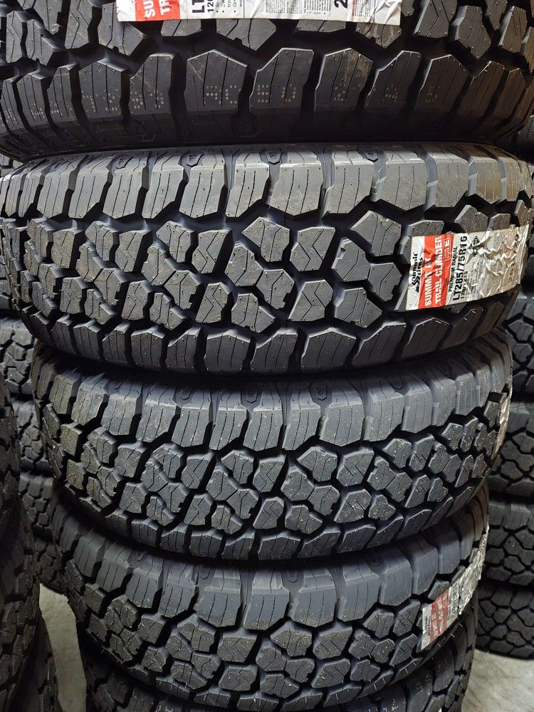 (4) 285/75r16 Summit A/T Tires 285 75 16 Inch AT 10-ply LT E Rated 33