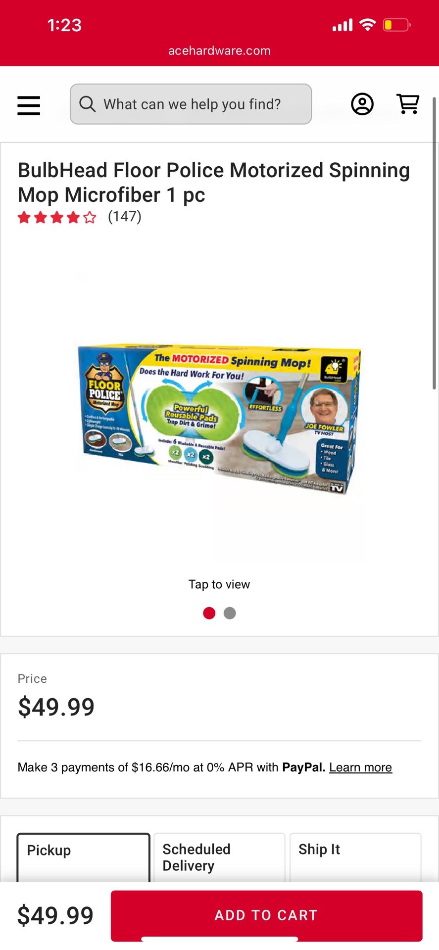 Motorized Spinning Mop Microfiber - BulbHead Floor Police