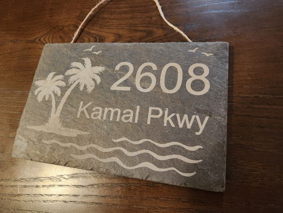 Slate Laser Engraved Address Signs