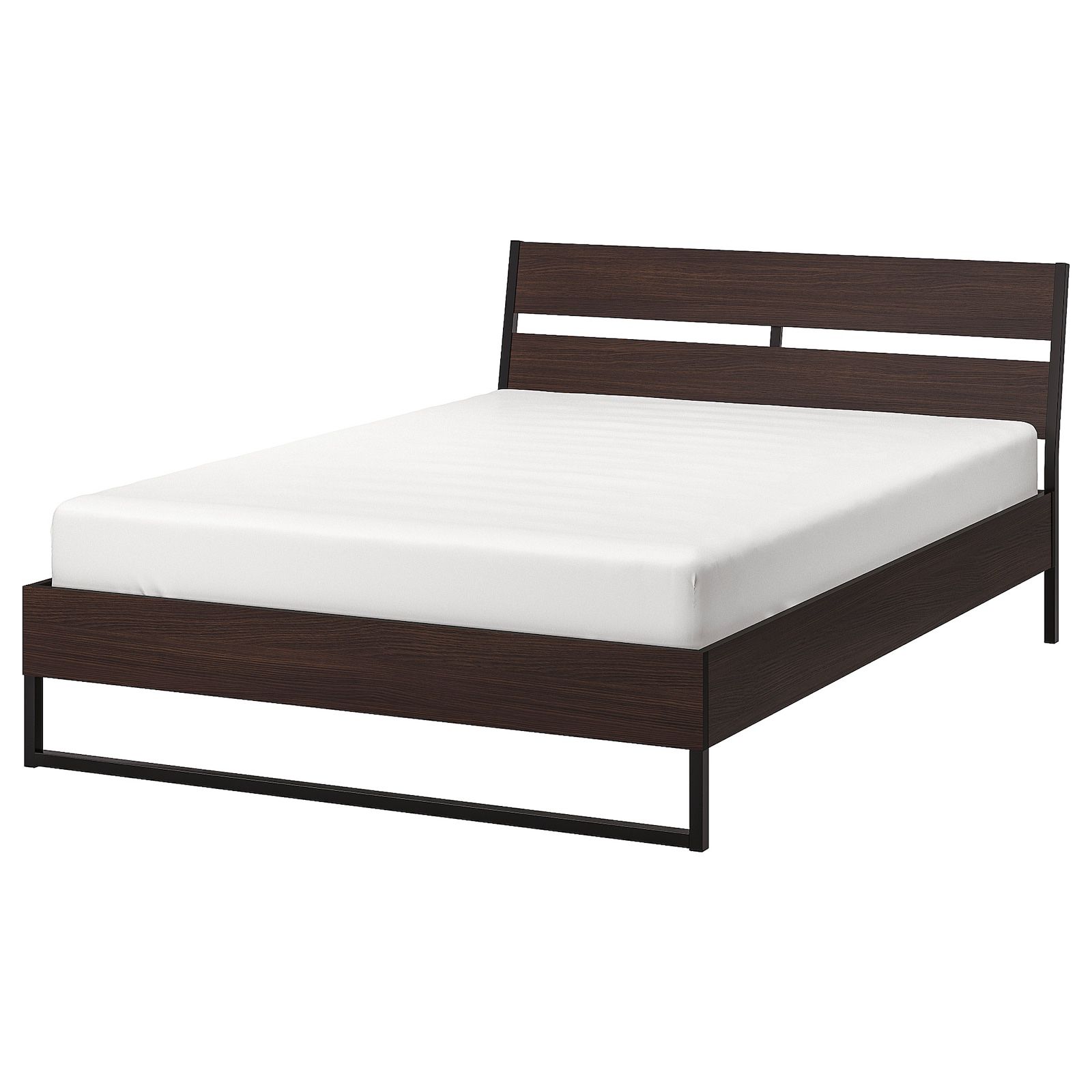 Queen bed frame + 2 night stands - IKEA Trysil