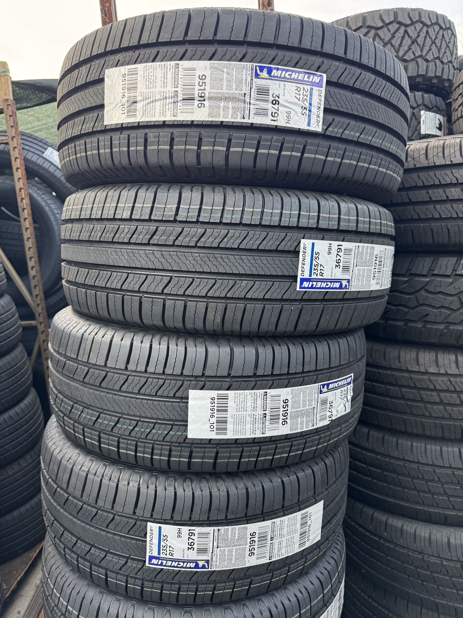 New Michelin 235/55R17 Tires