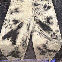 Levi Strauss White And Black Stained Pants 