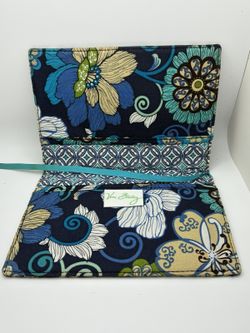 Vera Bradley Mod Floral Blue Book Cover W/ Tags Retired Stock Photo 5.25 X 7.75