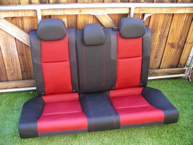 OEM Original Honda Civic 2014-2015 Si Coupe Complete Rear RED Stitch Back Seat SET