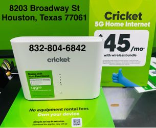 Internett para su casa de Cricket Solo $45 al mes