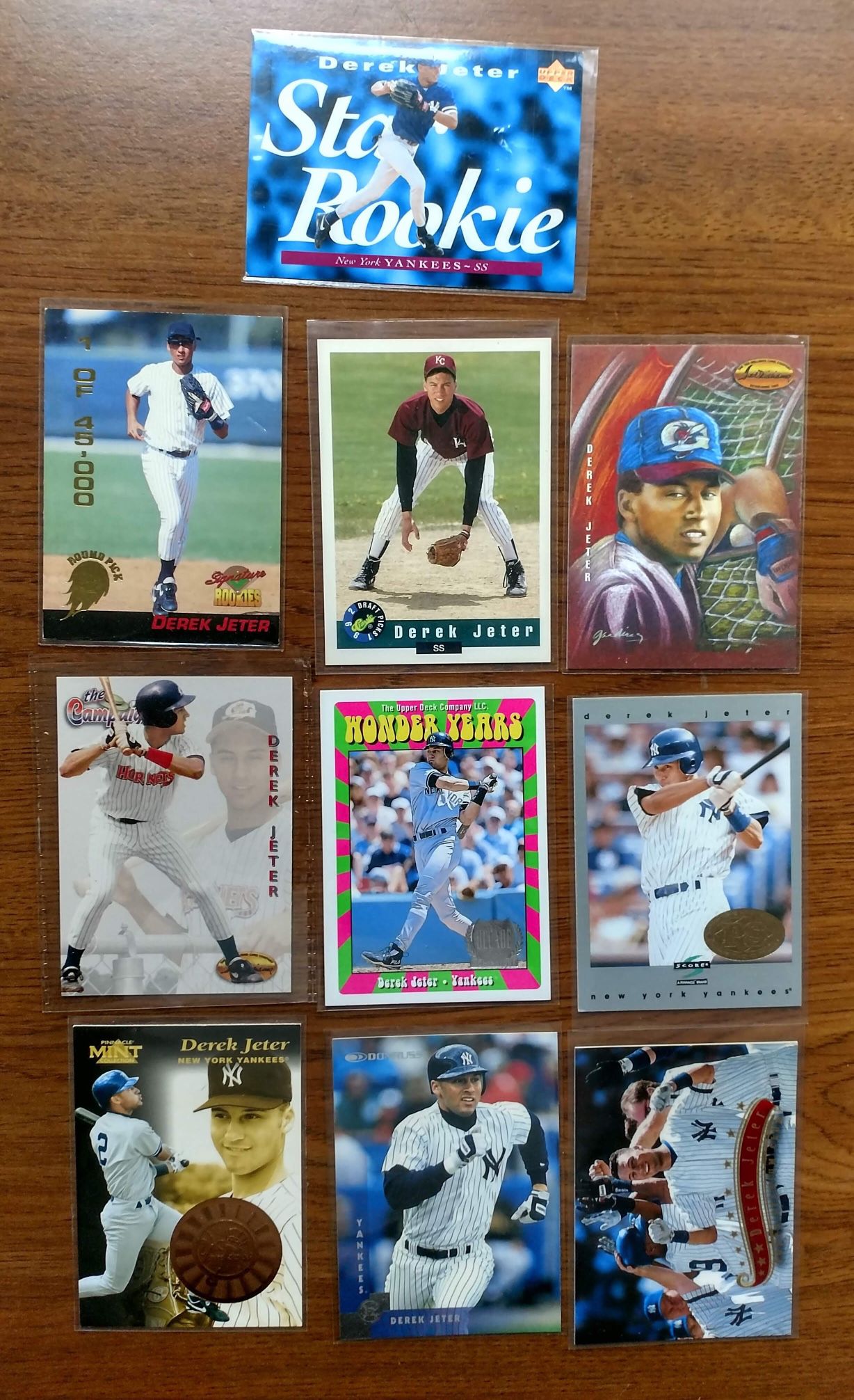 Derek Jeter Rookie - 10 Baseball Card Lot
